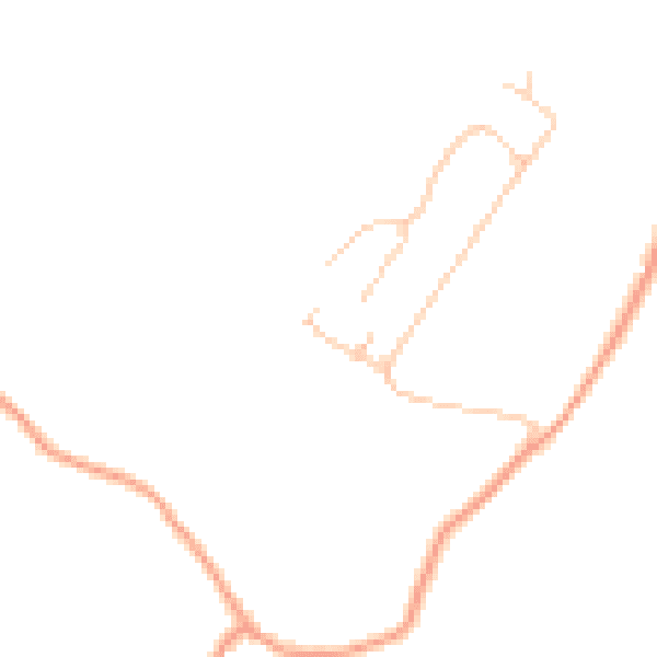 Daytime road noise heatmap for PO36 0JD