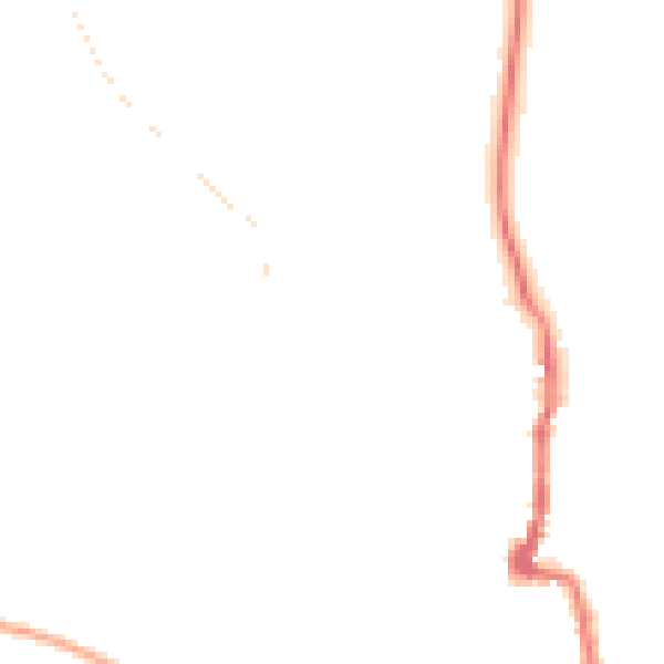 Night-time road noise heatmap for PO36 0JF