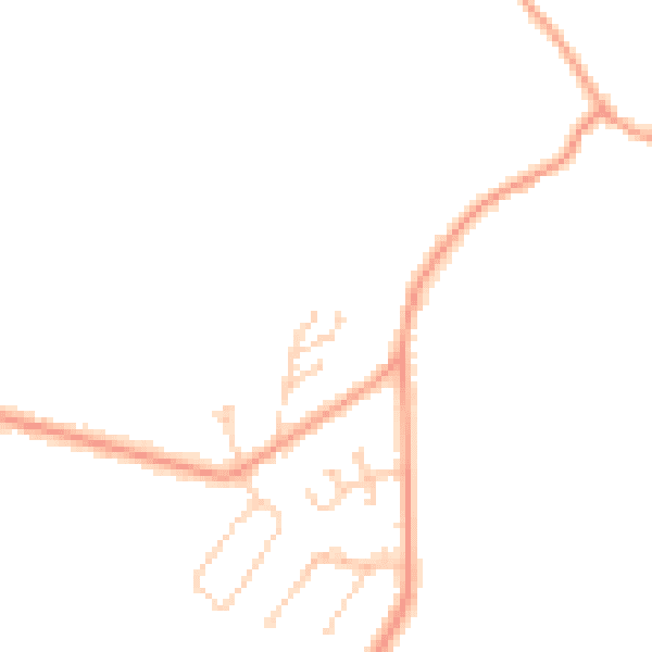 Daytime road noise heatmap for PO36 0LQ