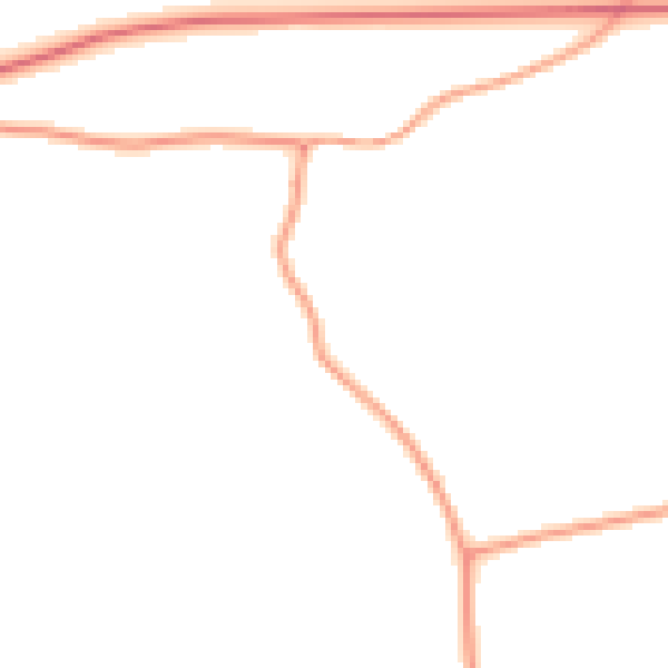 Daytime road noise heatmap for PO36 0NR