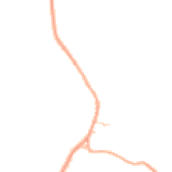 Daytime road noise heatmap for PO36 0NW
