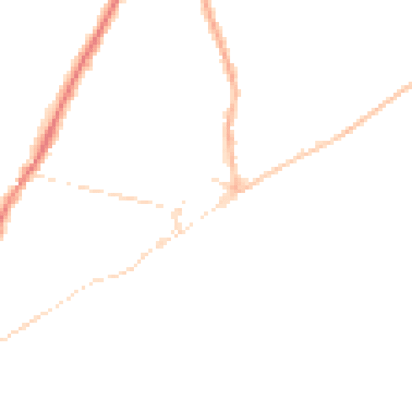 Night-time road noise heatmap for PO36 8AG