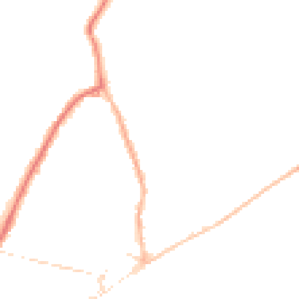 Night-time road noise heatmap for PO36 8BH
