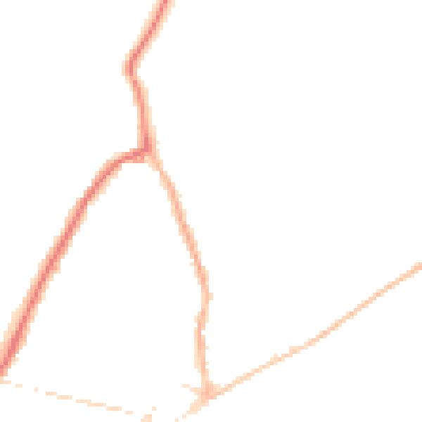 Night-time road noise heatmap for PO36 8BS