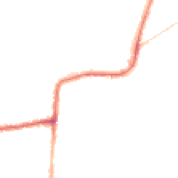 Night-time road noise heatmap for PO36 8PA