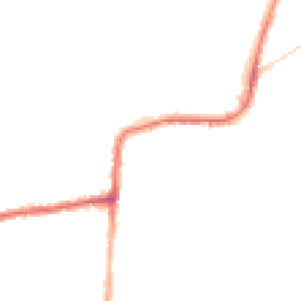 Night-time road noise heatmap for PO36 8PB