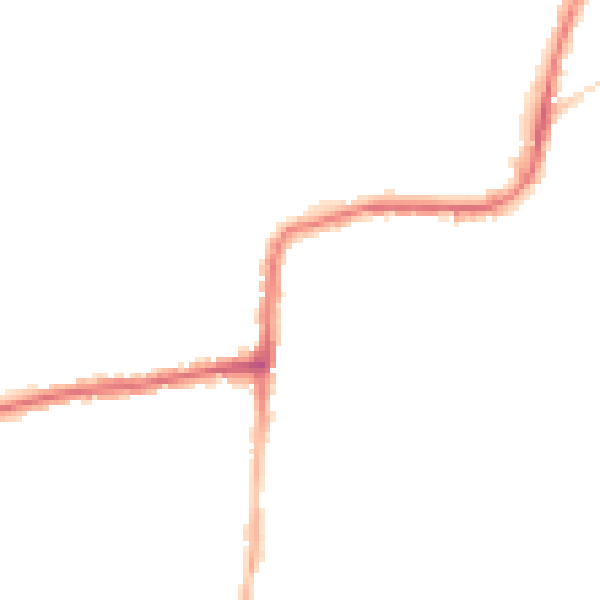 Night-time road noise heatmap for PO36 8PH