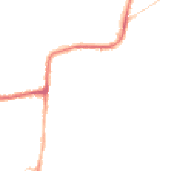Night-time road noise heatmap for PO36 8PR