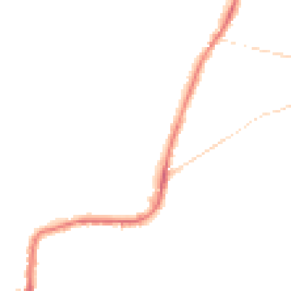 Night-time road noise heatmap for PO36 9ER