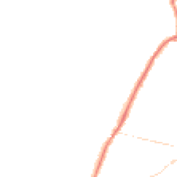 Night-time road noise heatmap for PO36 9EW