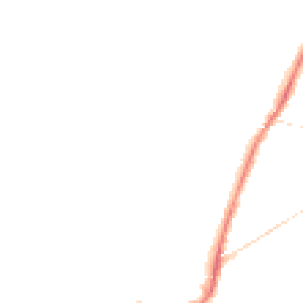 Night-time road noise heatmap for PO36 9EY