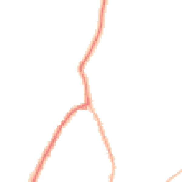 Night-time road noise heatmap for PO36 9FS