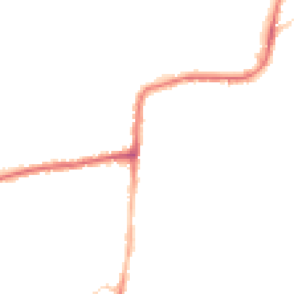 Night-time road noise heatmap for PO36 9GZ