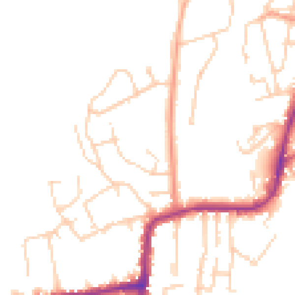 Daytime road noise heatmap for PO36 9HH
