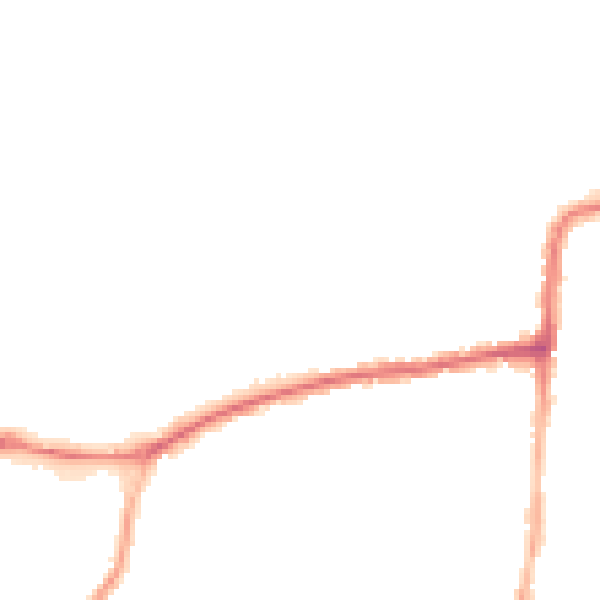 Night-time road noise heatmap for PO36 9JB