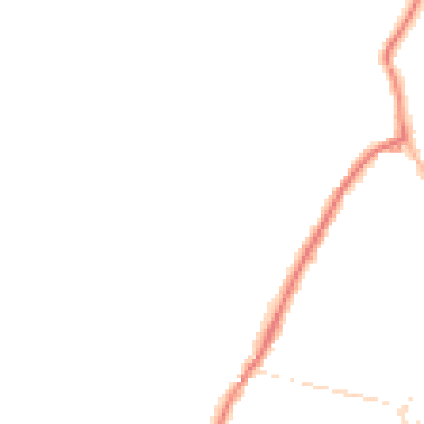 Night-time road noise heatmap for PO36 9JQ