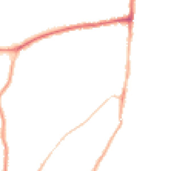 Night-time road noise heatmap for PO36 9NN