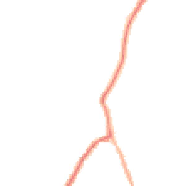 Night-time road noise heatmap for PO36 9PZ