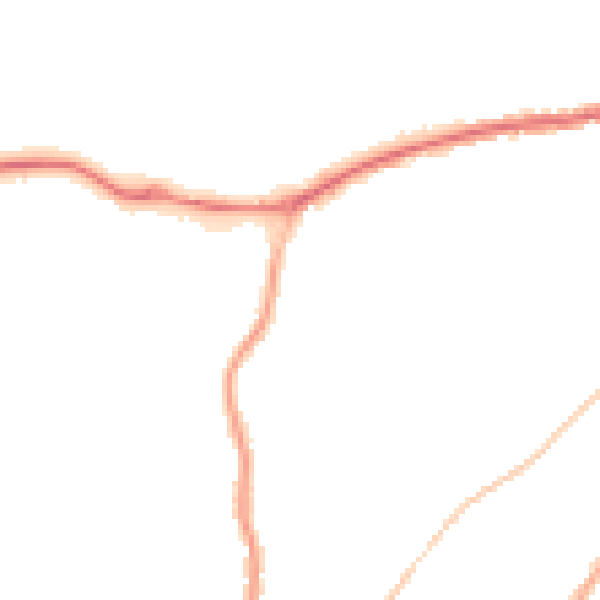 Night-time road noise heatmap for PO36 9QH