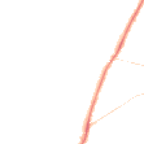 Night-time road noise heatmap for PO36 9SA