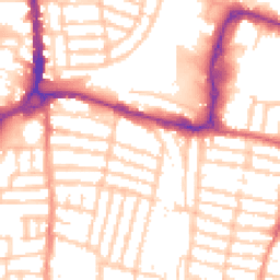 Daytime road noise heatmap for PO4 0AD