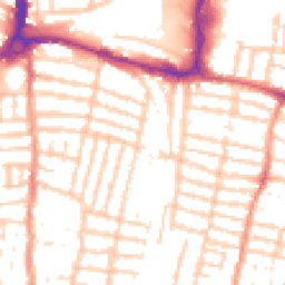 Daytime road noise heatmap for PO4 0AE