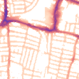 Daytime road noise heatmap for PO4 0AJ