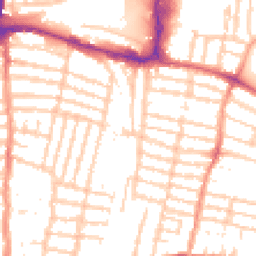 Daytime road noise heatmap for PO4 0AR