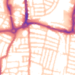 Daytime road noise heatmap for PO4 0BA
