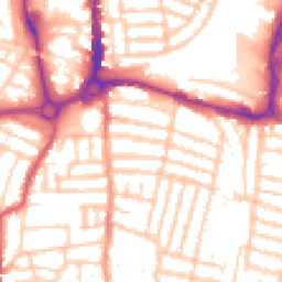 Daytime road noise heatmap for PO4 0BB