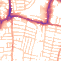 Daytime road noise heatmap for PO4 0BD