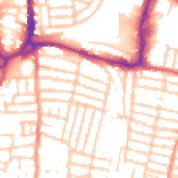 Daytime road noise heatmap for PO4 0BG