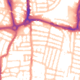Daytime road noise heatmap for PO4 0BH