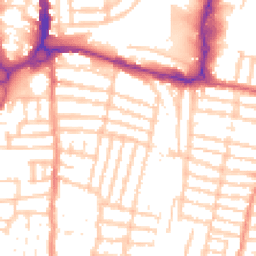 Daytime road noise heatmap for PO4 0BL
