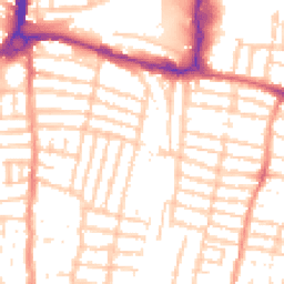 Daytime road noise heatmap for PO4 0BN