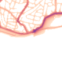 Daytime road noise heatmap for PO4 0BW