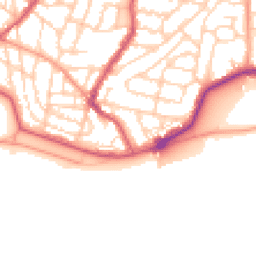 Daytime road noise heatmap for PO4 0BY