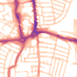 Daytime road noise heatmap for PO4 0BZ