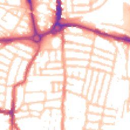 Daytime road noise heatmap for PO4 0DF