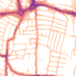 Daytime road noise heatmap for PO4 0DG