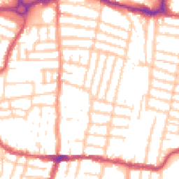 Daytime road noise heatmap for PO4 0DJ
