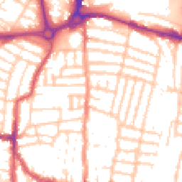 Daytime road noise heatmap for PO4 0DQ