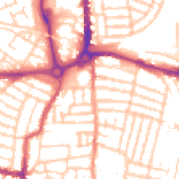 Daytime road noise heatmap for PO4 0DR