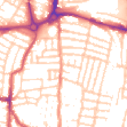 Daytime road noise heatmap for PO4 0DS