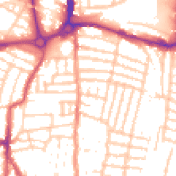 Daytime road noise heatmap for PO4 0DU
