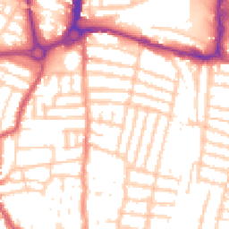 Daytime road noise heatmap for PO4 0DX