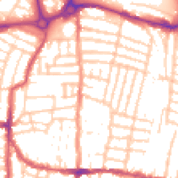 Daytime road noise heatmap for PO4 0DY