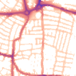 Daytime road noise heatmap for PO4 0EB