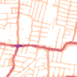 Daytime road noise heatmap for PO4 0HL