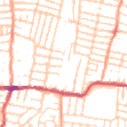Daytime road noise heatmap for PO4 0HT